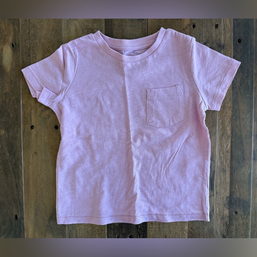 Mini Boden - Washed Slub T-shirt - Sugared Almond Pink, 12-18m